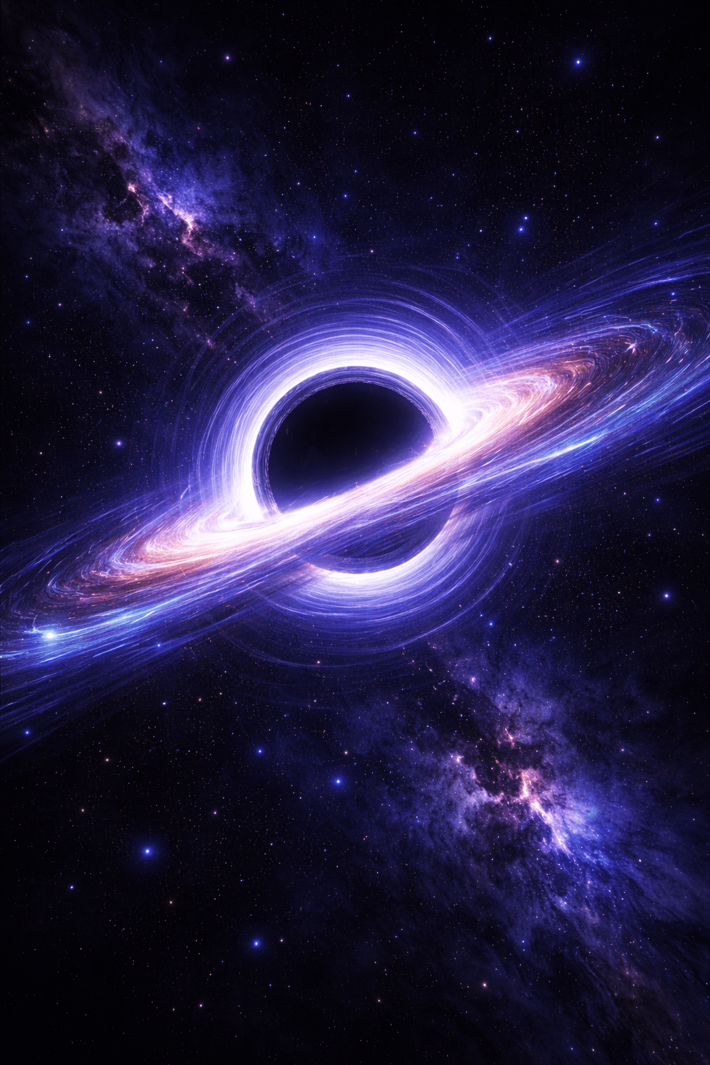 Black hole visualization with accretion ring