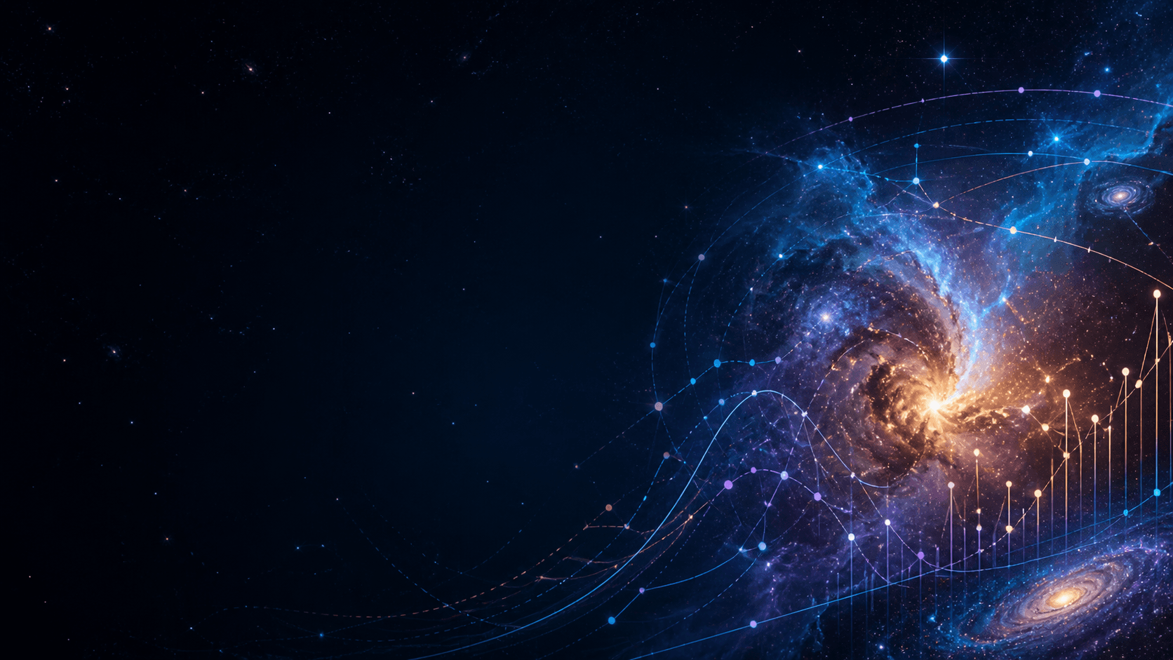 Datos y nebulosa que representan la lectura de información espacial