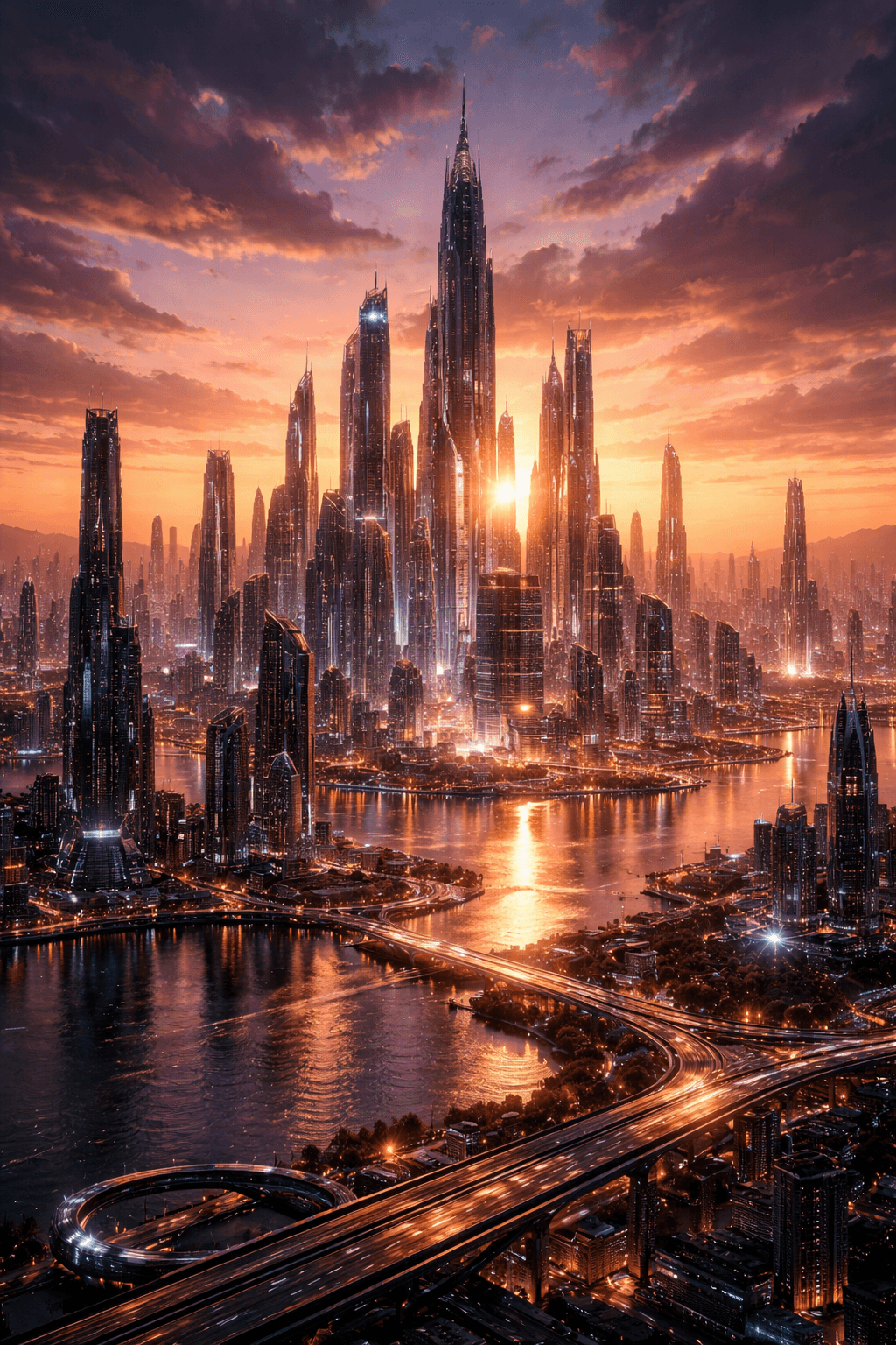 A Dyson sphere under construction, harnessing an entire star.